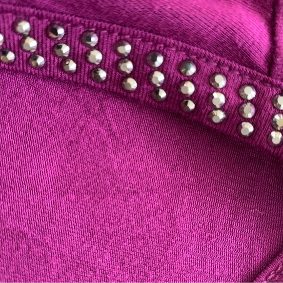 Jennifer Lopez Blouse V Neck Caged Arm Embellished Collar Size XL - Picture 5 of 6